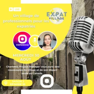 Charlotte est nouvelle dans l'Expat Village, elle présente son parcours et son travail sur la communication du village