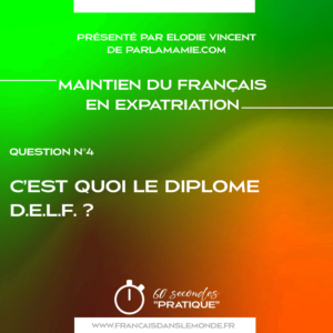 Maintien du Français en expatriation - q4 C'est quoi le diplôme DELF