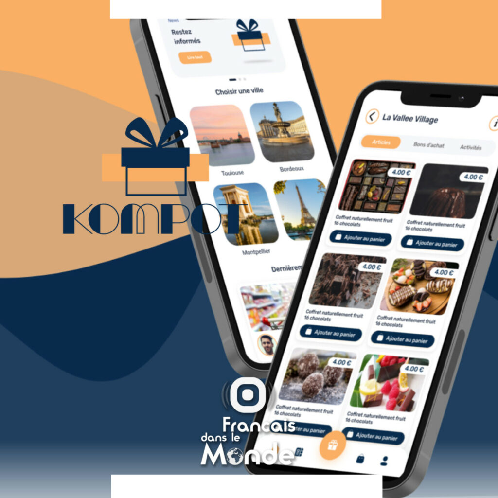 Installez l'appli Kompot une solution de cadeau à distance présentée par les créateurs