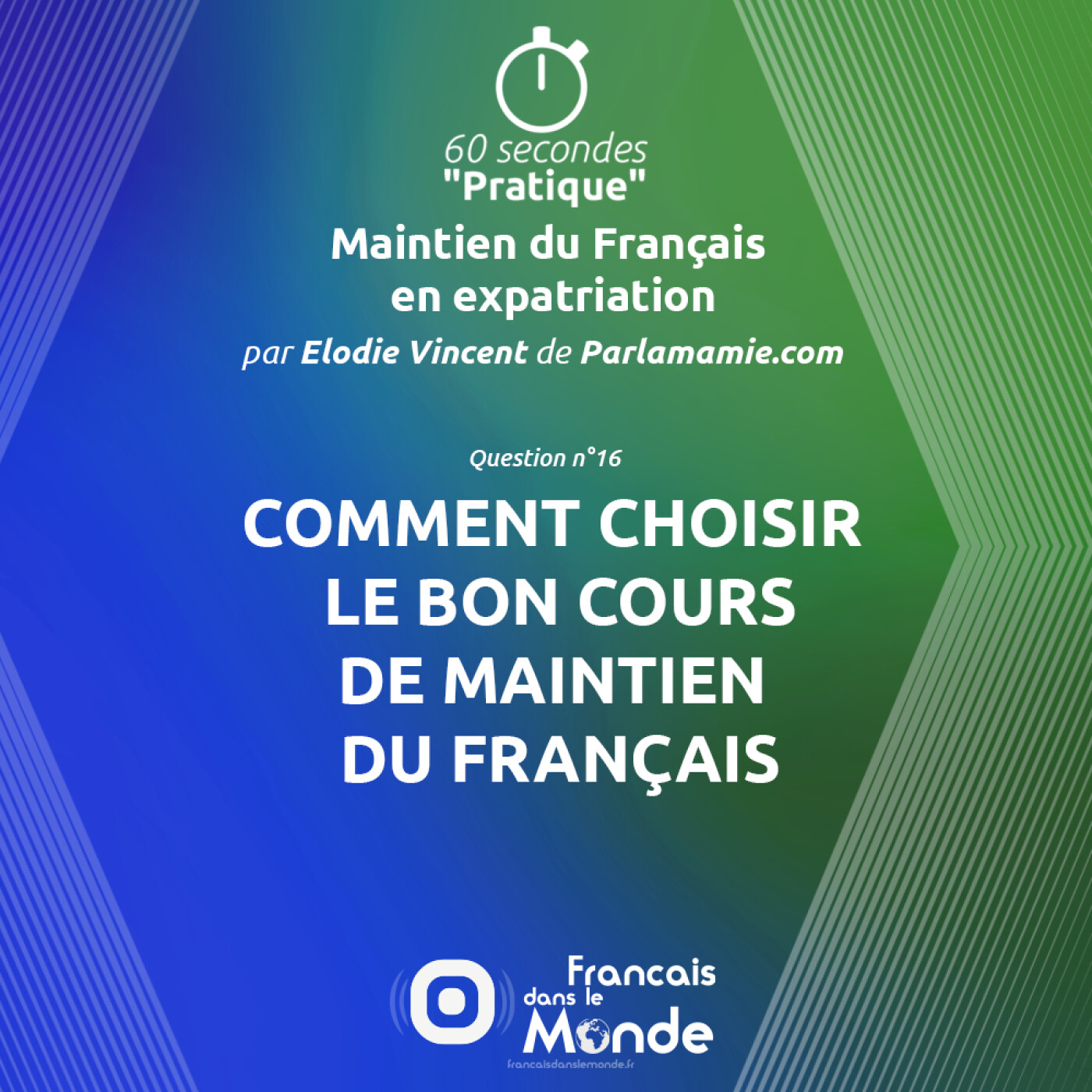 Comment choisir le bon cours de maintien du français ? (Q.16)